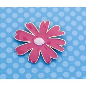 Vintage Pink Cosmos Flower Brooch - M20